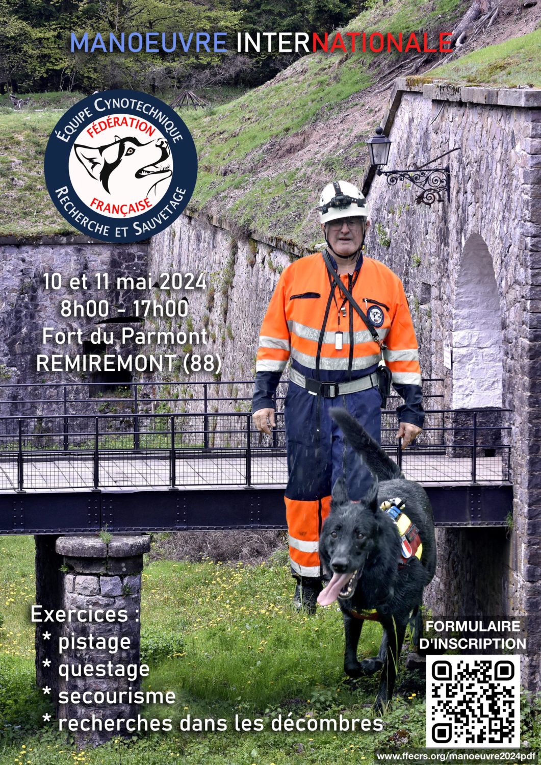 Affiche de la manoeuvre FFECRS du 10 et 11 mai 2024